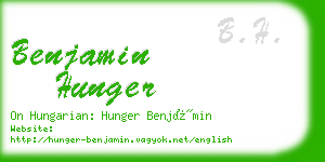 benjamin hunger business card